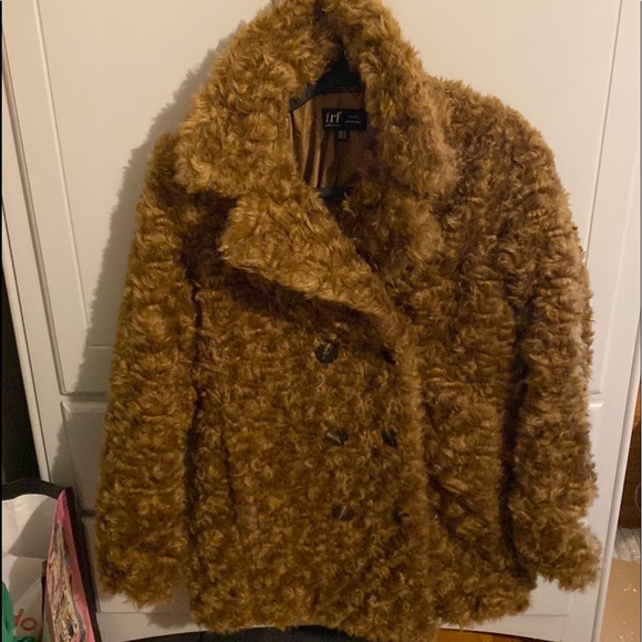 ZARA FAUX FUR COAT - Picture 1 of 10
